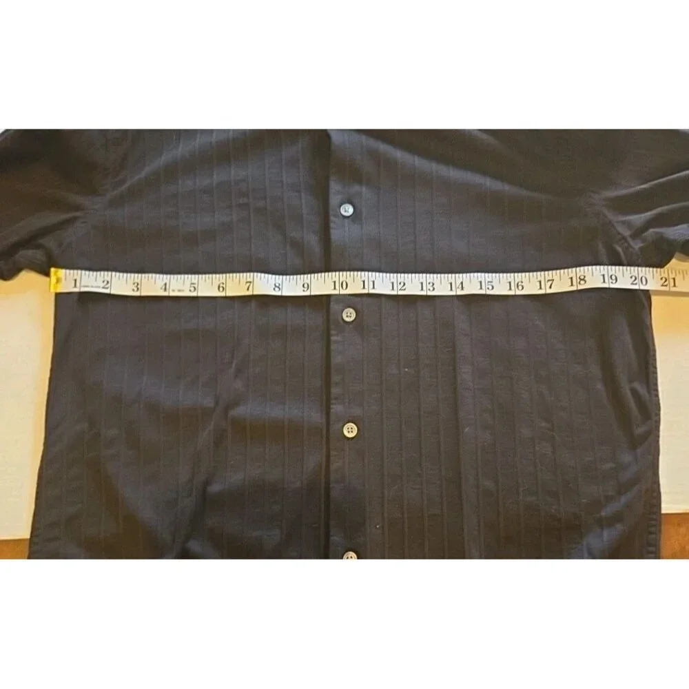 Banana Republic Mens Medium Brown Stripe Shirt Untucked Standard Fit Button Down